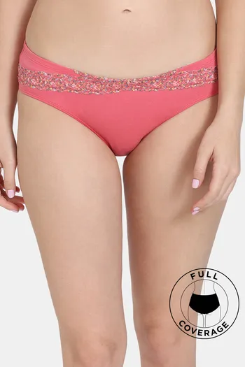 Buy Zivame Cupid Chic Low Rise Full Coverage Hipster Panty - Desert Rose